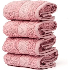 Resim Soley Minerva %100 Doğal Pamuklu 4'Lü Misafir - Mutfak Havlusu Seti Gülkurusu 30 x 50 Gülkurusu 