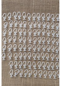 Resim 100 Adet Kilipsli Korniş Tül Perde Düğmesi Askı Aparatı Tutacağı 