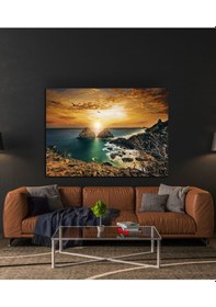 Resim Güneş Doğarken Ahşap Tablo 8mm 