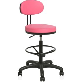 Resim Ofisel Stig Sırtlı Bar Sandalyesi, Bar Taburesi, Kasiyer Koltuğu Çemberli Tabure 2999 