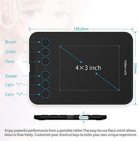 Resim XP-PEN Deco Mini4 Grafik Tablet Android Windows iOS 