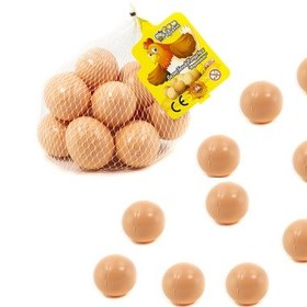 Resim Oyuncak Yumurta Fileli 12 Adet 6 Cm Kahverengi Boyanabilir 