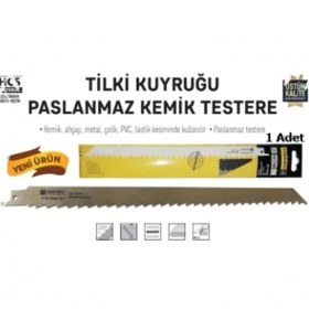 Resim Mediterian Paslanmaz Kemik Kesme Tilki Kuyruğu Bıçağı 30 cm, elektrikli, 2 yıl garanti 