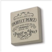 Resim Yeşaya 26:3 Baskılı Taş Magnet 5x5 