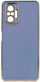 Resim Xiaomi Redmi Note 10 Pro Kılıf Kenarları Gold Kamera Korumalı Renkli Pastel Silikon Mavi Açık ile uyumlu 