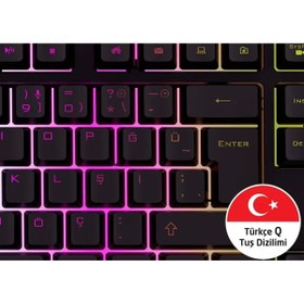 Resim Rampage KB-RX7 ALPOR PRO Usb Kablolu Sese Duyarlı RGB Aydınlatmalı Gaming Q Klavye 