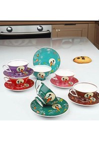 Resim Muba Consept Bird Studio Renli Fincan Takımı Çok Renkli 