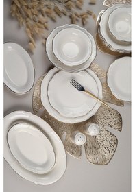 Resim Porser Altın Yaldız Fulya Yemek Takımı 12 Kişilik 53 Parça Fly53y Çok Renkli 