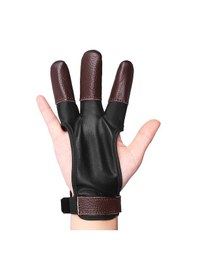 Resim Geeksen Okçu Eldiveni - 3 Parmak Koruyucu Recurve Ve Compound Yaylar İçin 