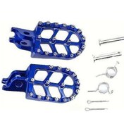 Resim Pazly 2 Adet Dayanıklı Off-road Motosiklet Bisiklet Modifikasyon Pedalları Cnc Alüminyum Alaşım Blue Ön Stepne Yüksek Kalit 