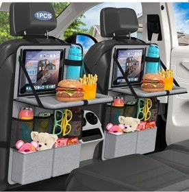 Resim Xuweiwei Gri 9 Cep Multifonksiyonel Araç Arkası Organizer Tablet Tutuculu 