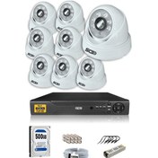 Resim IDS D-2028HD-SET8-500 8 Kameralı 1080P Full HD 5 MP Sony Lensli Kamera Seti - 2028 