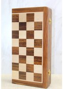 Resim Mıknatıs Taşlı Ahşap Katlanabilir Kutulu Satranç Oyunu 40 Cm 