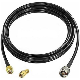 Resim Alkatronik-Rg58 Erkek N To Dişi Sma 5 Metre Düşük Kayıplı Kablo Rf Anten 
