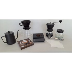 Resim Feyza Design V60 Filtre Kahve Demleme Seti 2'li, 600 Ml, 7 Parça, Şık ve Kullanışlı 