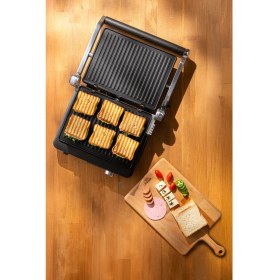 Resim 6 Dilim Kapasiteli Inox Döküm Izgara ve Tost Makinesi, Şık ve Pratik Kullanım 