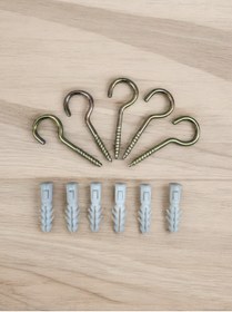 Resim Nalbur Bakkal 21x100 Metal Piton Vidalı Gerdirme Kancalı Avize Asma Kiti Çekme Kaldırma Tavan Açık Ağız 