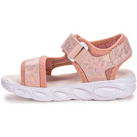 Resim Kiko Kids 133 Hologram Işıklı Kız Çocuk Cırtlı Sandalet Ayakkabı Beyaz 