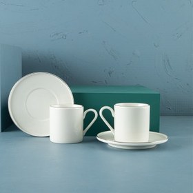 Resim Aryıldız Hazel Platin 4 Parça 2 Kişilik Çay Fincan Takımı 200 ml 