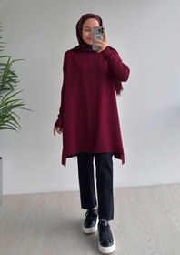 Resim Ka Hijab Mira Merserize Tesettür Tunik - Bordo 