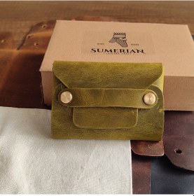Resim Sumerian Leather Craft Minimalist Deri Kartlık 