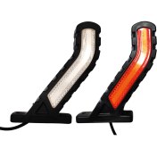 Resim EnigmaticE 2 Adet Su Geçirmez Römork LED Yan Işaretleyici Aydınlatma Anahat Işaretleyici Kamyon Işığı Neon Sap Yan Işaretleyici Işık Römork Için 24V (Yurt Dışından) 