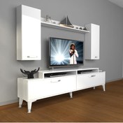 Resim Decoraktiv Ekoflex 7 Slm Silver Tv Ünitesi Tv Sehpası - Parlak Beyaz 