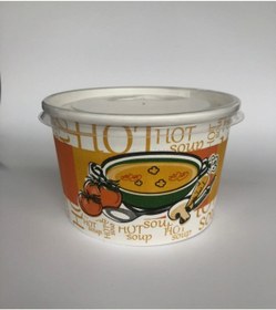 Resim ZFR PLASTİK Karton Kağıt Çorba Kasesi Kapaklı Sızdırmaz 100 Adet 450 Cc 16 Oz 