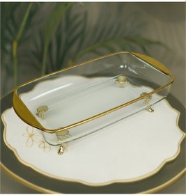 Resim Elta Collection Mini Ayaklı Sunum Servis Ve Derin Borcam Gold 