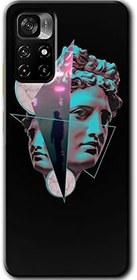 Resim MRCİLETİSİM (mrc82088) Heykel Kılıf HD Desen Baskılı Arka Kapak+Temperli Cam Xiaomi Redmi Note 11T ile uyumlu 