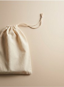 Resim Ham Bez Büzgülü Ayakkabı Taşıma Torbası 35x40 Cm Doğal Renk Çok Amaçlı Saklama Çantası Açık Bej 