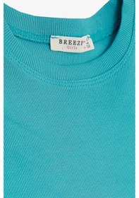 Resim Breeze Kız Çocuk Tişört Yanları Büzgülü 8-14 Yaş, Mint Yeşili-Mint Yeşili Mint 