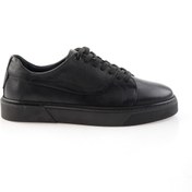 Resim Bambi Siyah Hakiki Deri Erkek Sneaker E01811253643 