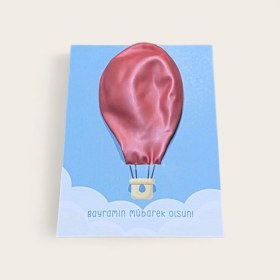 Resim Uçan Balon Temalı Bayramlaşma Kartı 