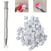 Resim Tofu Bloğu Tutma Kalemi Aracı Seti Mini Tofu Bloğu Patlama Yapıştırma Gradyan Blush Küçük Kare Tutma Kalemi Aracı Tırnak Salonları ve Kişisel Kullanıcılar için Uygun, Tırnak Sanatı Malzemeleri, Tırnak Sanatı Aksesuarları 
