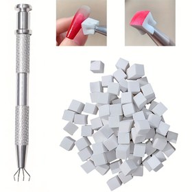 Resim Tofu Bloğu Tutma Kalemi Aracı Seti Mini Tofu Bloğu Patlama Yapıştırma Gradyan Blush Küçük Kare Tutma Kalemi Aracı Tırnak Salonları ve Kişisel Kullanıcılar için Uygun, Tırnak Sanatı Malzemeleri, Tırnak Sanatı Aksesuarları 
