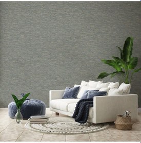 Resim Muse Koleksiyonu 25106-4 Çok Renkli Yeşil Textile Dokulu Duvar Kağıdı 1.06x15.6m, 16.5m² 