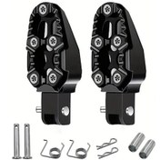 Resim Hightower Evrensel Off-road Motorcycle Elektrikli Araç Cnc Alüminyum Anti-kayak Pedal Aksesuarı Siyah 2li Set 
