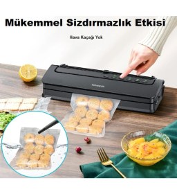 Resim Küchen Pratic VS6310 Ev Tipi Elektrikli Vakum Makinesi - 20 Adet Vakum Poşeti Hediye 