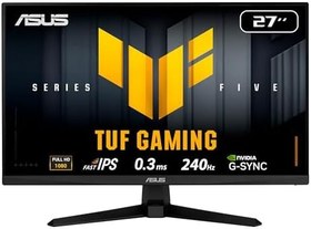 Resim ASUS TUF GAMING VG279QM5A 27 Fast IPS 1920x1080 0.3ms 240Hz 240Hz DP HDMI Hoparlör VESA 3YIL ELMB SYNC, 99% sRGB, Gaming AI MONİTÖR 