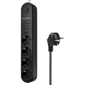 Resim Showmax Serisi SH-2546 4lü 2m 10A 2500W 2xusb 1xtype-C Termal Akım Korumalı Priz 