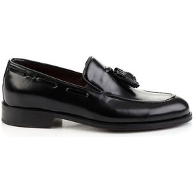 Resim Siyah Hakiki Deri Erkek Klasik Ayakkabı E01442500114 Siyah 