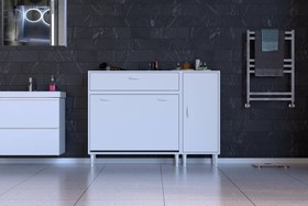 Resim YENİCE BANYO DOLABI, 55 CM 1 GENİŞ SEPETLİ, 105 CM 