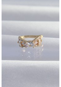 Resim Pirinç Gold Renk Zirkon Taş Kaplama Earcuff Küpe - Ebj240820w26737 Diğer 