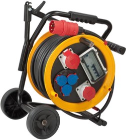 Resim Brennenstuhl Brobusta CEE Girişli IP44 Lisanslı Tekerlikli Dış Mekan Kablo Makarası 30 Metre H07RN-F 