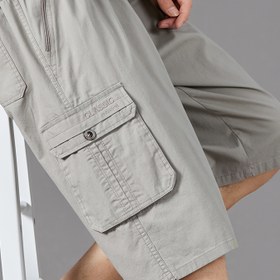 Resim Erkek Moda İş Pantolonu Nefes Alabilir Yazlık Trend Rahat Spor Yedi-Sekiz Pantolon 