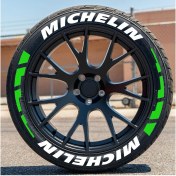 Resim Bombtire Lastik Yazısı Michelin Orijinal Ürün 16 Adet + Şeritli Model Motor ve Araçlar Için 
