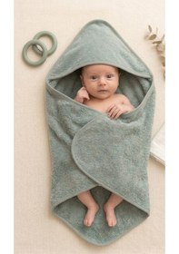 Resim Premium Bebek Kundak Havlu 75x75 CM %100 Pamuk Süper Yumuşak 0 - 1 Yaş 