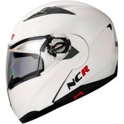 Resim Ncr Çene Açılır Vizörlü Motosiklet Kaskı Beyaz 