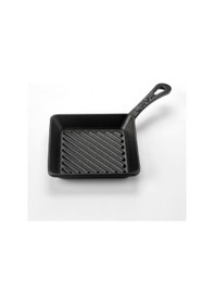 Resim Lava Döküm Mini Izgara Tava Saplı Kare Ölçü 16 x 16 CM 